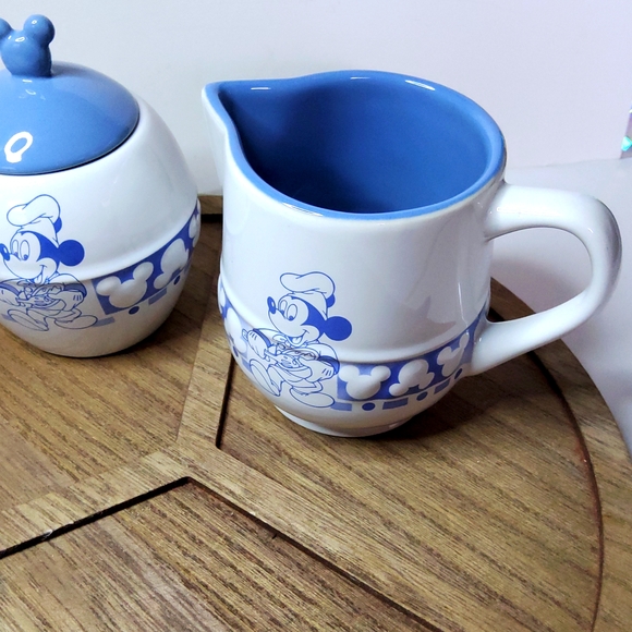 Authentic original Disney Parks Mickey Blue Sugar&Creamer - Picture 2 of 12